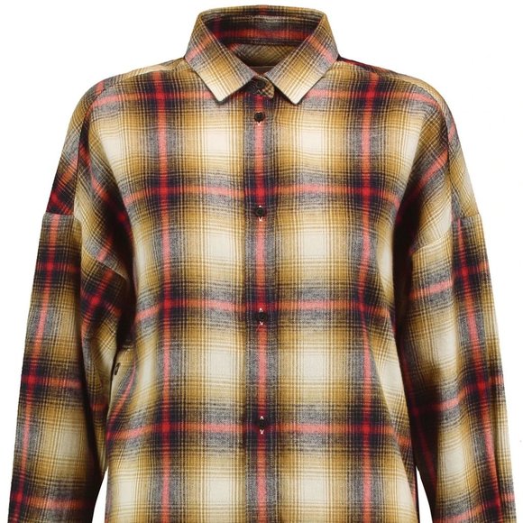 IRO Milay Split-Side Checked Brushed-Cotton Oversized Shirt - Picture 5 of 16